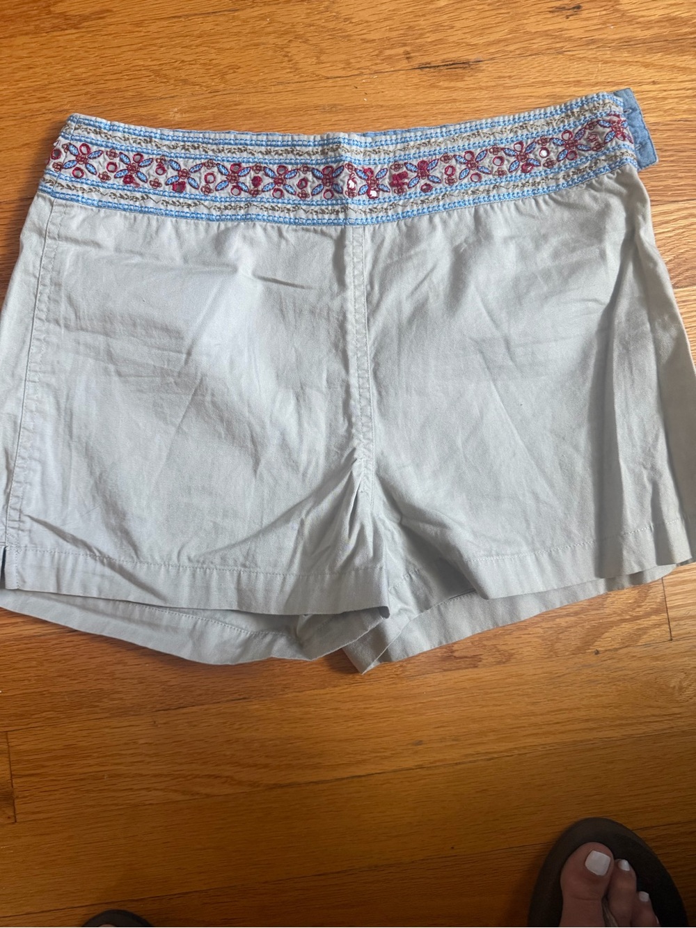 Tommy Hilfiger Light Blue Embroidered Waistband Shorts